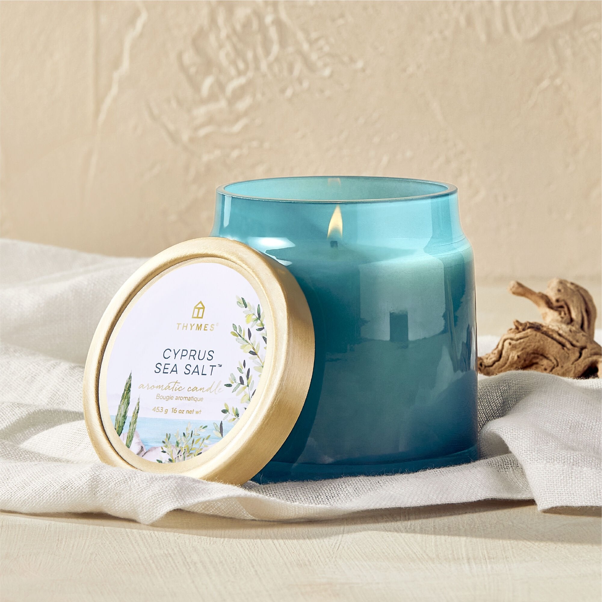 Alternative view of Cyprus Sea Salt Statement Poured Candle
