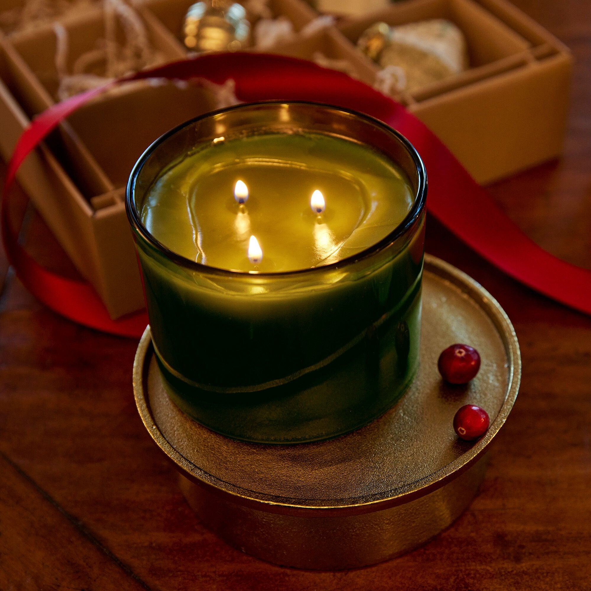 Alternative view of Frasier Fir Green 3-Wick Candle