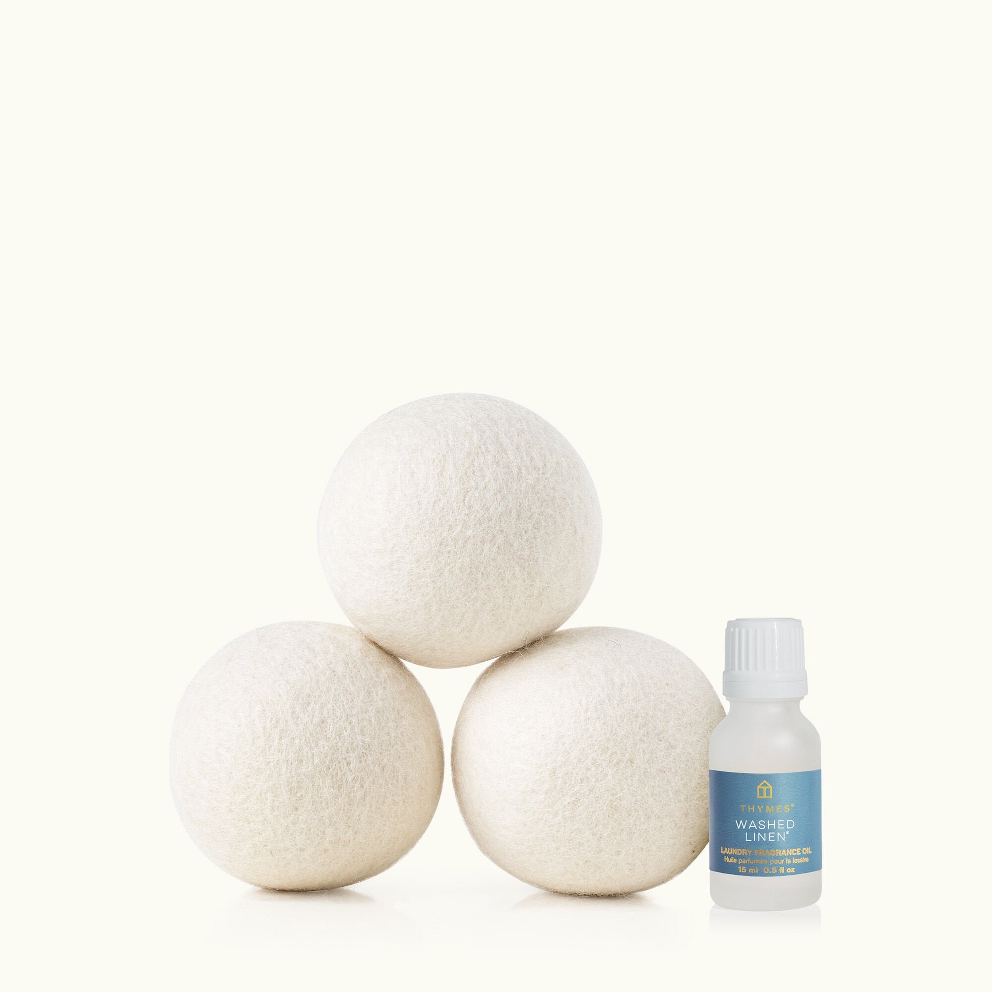 Alternative view of Washed Linen Wool Dryer Balls & Laundry Fragrance Oil Set
